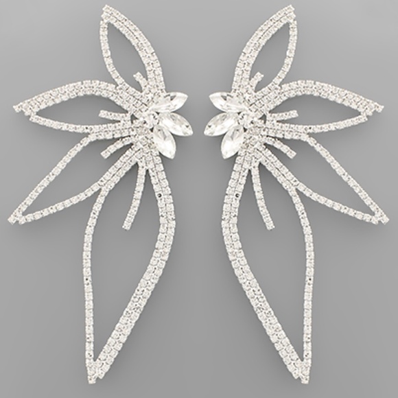 Half Flower Earrings - Picture 2 of 2